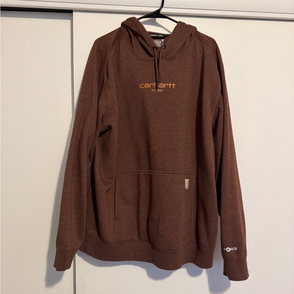 Carhartt Other - Carhartt Men’s maroon Logo Hoodie - Comfortable Workwear Pullover